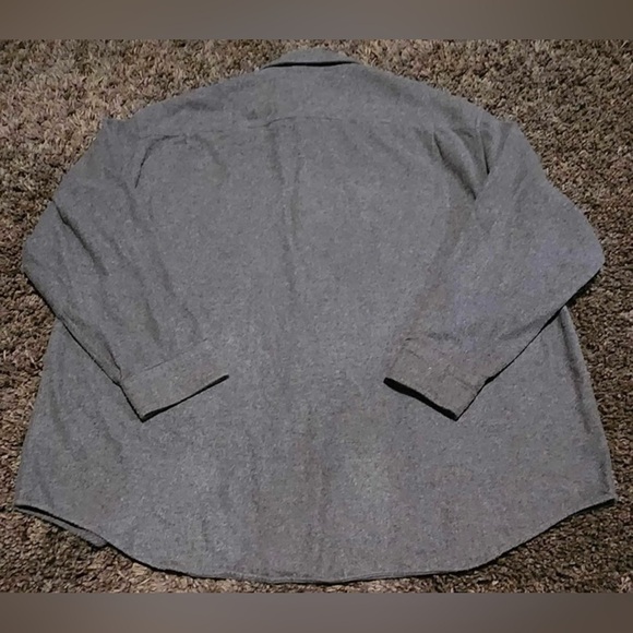 St. John’s Bay Men’s 2XLT Heavyweight 100% Cotton Gray Button Down Shirt EUC - Picture 4 of 4